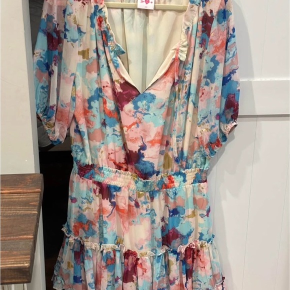 Colorful Abstract Print Dress - Picture 1 of 1